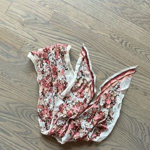 Louis Vuitton Floral Scarf - Pink and Cream